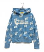 Hysteric Glamourヒステリックグラマー）の古着「SWASH MONOGRAM柄ジャカード パーカー」｜スカイブルー