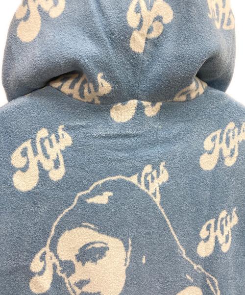 Hysteric Glamour（ヒステリックグラマー）Hysteric Glamour (ヒステリックグラマー) SWASH MONOGRAM柄ジャカード パーカー スカイブルー サイズ:FREEの古着・服飾アイテム
