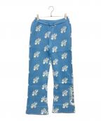 Hysteric Glamourヒステリックグラマー）の古着「SWASH MONOGRAM柄ジャカード フレアパンツ」｜スカイブルー