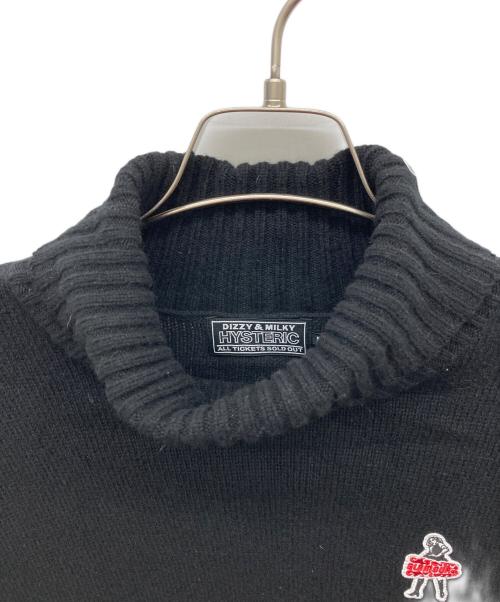 Hysteric Glamour（ヒステリックグラマー）Hysteric Glamour (ヒステリックグラマー) VIXEN GIRL タートルネックニット ブラック サイズ:Mの古着・服飾アイテム