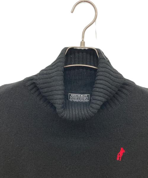 Hysteric Glamour（ヒステリックグラマー）Hysteric Glamour (ヒステリックグラマー) HYSTERIC TIMES刺繍 タートルネックセーター ブラック サイズ:Ｍの古着・服飾アイテム