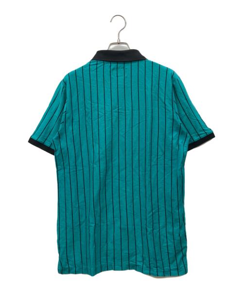 stussy（ステューシー）stussy (ステューシー) ストライプポロシャツ グレー サイズ:Sの古着・服飾アイテム