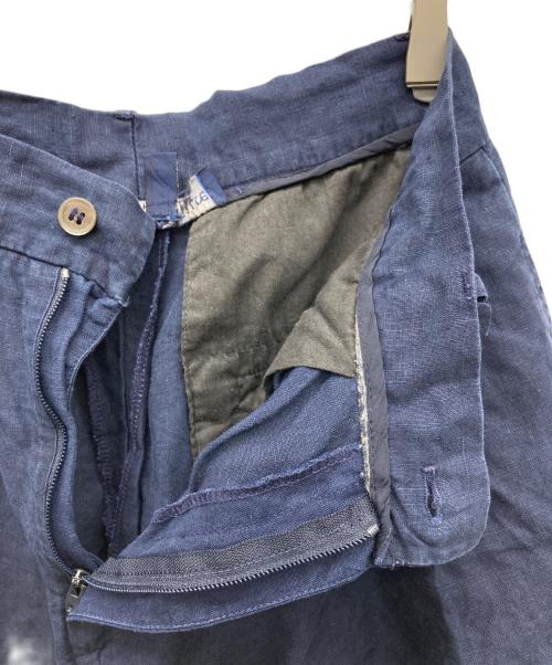 RALPH LAUREN（ラルフローレン）RALPH LAUREN (ラルフローレン) タックリネンスラックス ネイビー サイズ:12の古着・服飾アイテム