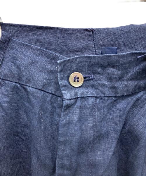 RALPH LAUREN（ラルフローレン）RALPH LAUREN (ラルフローレン) タックリネンスラックス ネイビー サイズ:12の古着・服飾アイテム