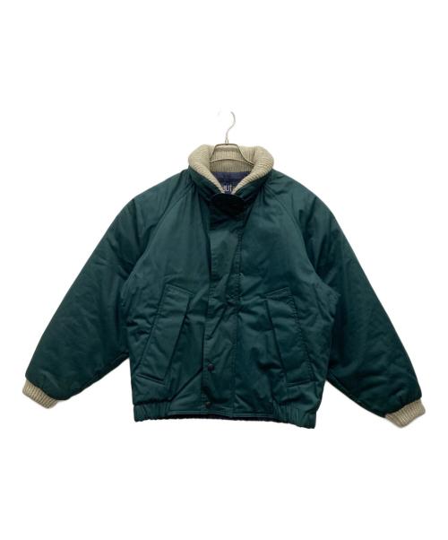 NAUTICA（ノーティカ）NAUTICA (ノーティカ) レザーエルボパッチ中綿ジャケット グリーン サイズ:Mの古着・服飾アイテム