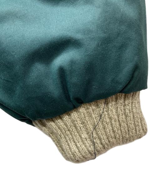 NAUTICA（ノーティカ）NAUTICA (ノーティカ) レザーエルボパッチ中綿ジャケット グリーン サイズ:Mの古着・服飾アイテム