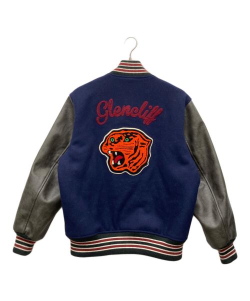 HOUSTON（ヒューストン）HOUSTON (ヒューストン) スタジャン ネイビー サイズ:LARGEの古着・服飾アイテム