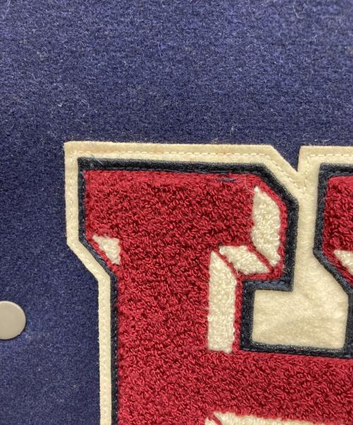 HOUSTON（ヒューストン）HOUSTON (ヒューストン) スタジャン ネイビー サイズ:LARGEの古着・服飾アイテム