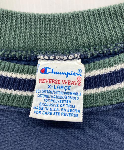 Champion REVERSE WEAVE（チャンピオン リバース ウィーブ）Champion REVERSE WEAVE (チャンピオン リバース ウィーブ) YALEリバースウィーブスウェット ネイビー サイズ:X-LARGEの古着・服飾アイテム