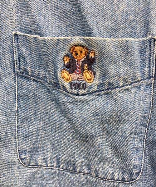 RALPH LAUREN（ラルフローレン）RALPH LAUREN (ラルフローレン) ポロベアデニムシャツ インディゴ サイズ:Sの古着・服飾アイテム
