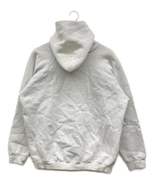 adidas（アディダス）adidas (アディダス) トレフォイル刺繍パーカー グレー サイズ:MEDIUMの古着・服飾アイテム