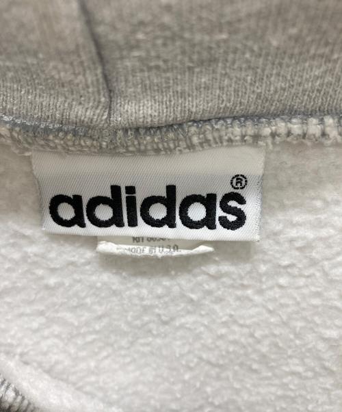 adidas（アディダス）adidas (アディダス) トレフォイル刺繍パーカー グレー サイズ:MEDIUMの古着・服飾アイテム