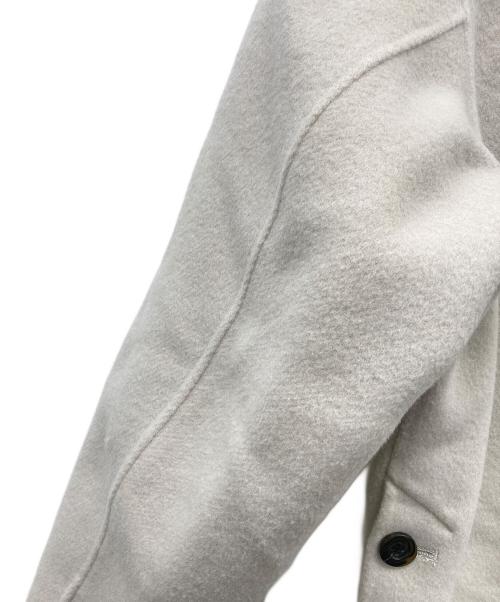 BEARDSLEY（ビアズリー）BEARDSLEY (ビアズリー) ウールリバーコート アイボリー サイズ:Fの古着・服飾アイテム