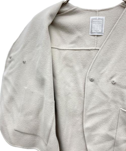 BEARDSLEY（ビアズリー）BEARDSLEY (ビアズリー) ウールリバーコート アイボリー サイズ:Fの古着・服飾アイテム