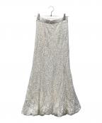 anuansアニュアンス）の古着「シュリンクレースバルーンスカート」｜アイボリー