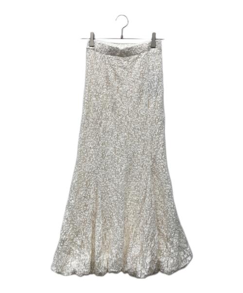 anuans（アニュアンス）anuans (アニュアンス) シュリンクレースバルーンスカート アイボリー サイズ:Mの古着・服飾アイテム