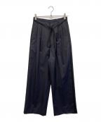 6(ROKU) BEAUTY&YOUTHロク ビューティーアンドユース）の古着「リボン マーベルト パンツ」｜ネイビー