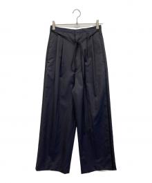 6(ROKU) BEAUTY&YOUTH（ロク ビューティーアンドユース）の古着「リボン マーベルト パンツ」｜ネイビー