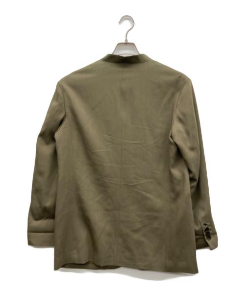 6(ROKU) BEAUTY&YOUTH（ロク ビューティーアンドユース）6(ROKU) BEAUTY&YOUTH (ロク ビューティーアンドユース) NO COLLAR JACKET ブラウン サイズ:36の古着・服飾アイテム