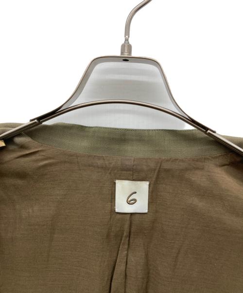 6(ROKU) BEAUTY&YOUTH（ロク ビューティーアンドユース）6(ROKU) BEAUTY&YOUTH (ロク ビューティーアンドユース) NO COLLAR JACKET ブラウン サイズ:36の古着・服飾アイテム