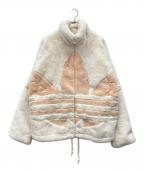 adidasアディダス）の古着「フェイクファージャケット」｜アイボリー