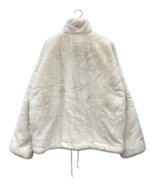 adidas（アディダス）adidas (アディダス) フェイクファージャケット アイボリー サイズ:2XOの古着・服飾アイテム