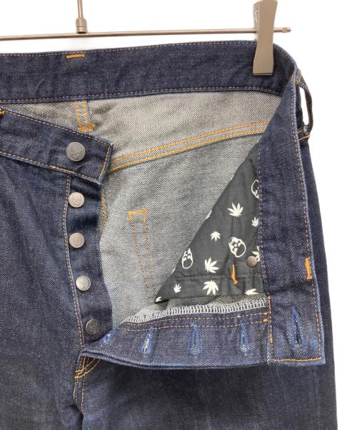 lucien pellat-finet（ルシアン・ペラフィネ）lucien pellat-finet (ルシアン・ペラフィネ) スカルデニムパンツ インディゴ サイズ:32の古着・服飾アイテム