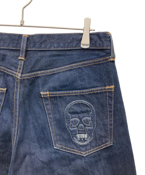 lucien pellat-finet（ルシアン・ペラフィネ）lucien pellat-finet (ルシアン・ペラフィネ) スカルデニムパンツ インディゴ サイズ:32の古着・服飾アイテム