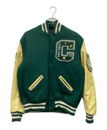 Champion（チャンピオン）の古着「AWARD JACKET アワードジャケット」｜グリーン×ベージュ