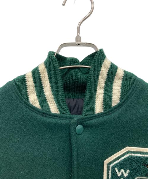 Champion（チャンピオン）Champion (チャンピオン) AWARD JACKET アワードジャケット グリーン×ベージュ サイズ:Ｍの古着・服飾アイテム