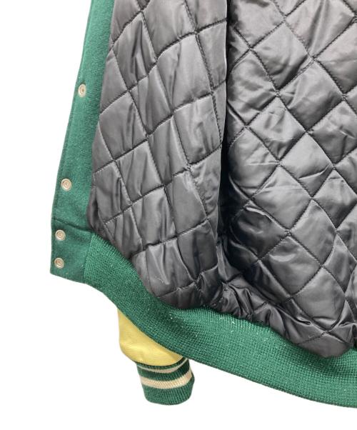 Champion（チャンピオン）Champion (チャンピオン) AWARD JACKET アワードジャケット グリーン×ベージュ サイズ:Ｍの古着・服飾アイテム