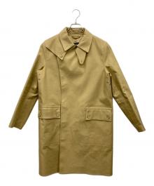 MACKINTOSH×HYKE（マッキントッシュ×ハイク）の古着「ゴム引きステンカラーコート」｜ベージュ
