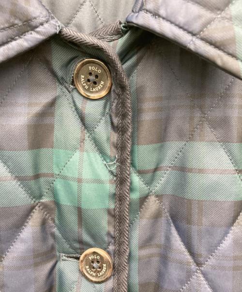 POLO RALPH LAUREN（ポロ・ラルフローレン）POLO RALPH LAUREN (ポロ・ラルフローレン) リバーシブルキルティングジャケット ネイビー×グリーン サイズ:XSの古着・服飾アイテム