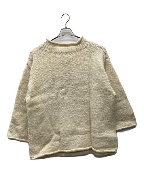 MacMahon Knitting Mills（マクマホン ニッティングミルズ）macmahon knitting mills (マクマホン ニッティングミルズ) Roll Neck Knit-Flower アイボリー サイズ:表記無しの古着・服飾アイテム