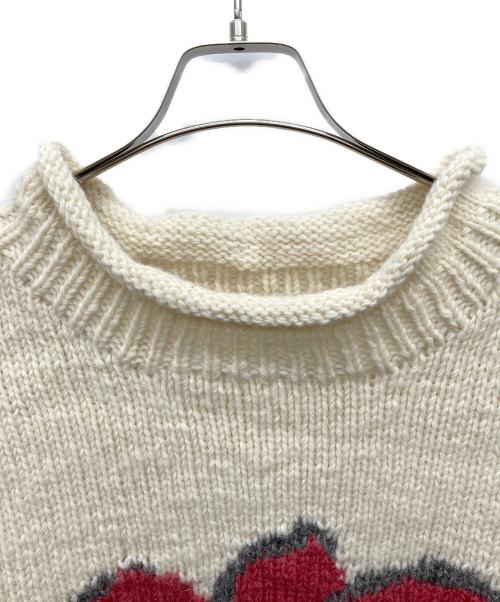 MacMahon Knitting Mills（マクマホン ニッティングミルズ）macmahon knitting mills (マクマホン ニッティングミルズ) Roll Neck Knit-Flower アイボリー サイズ:表記無しの古着・服飾アイテム