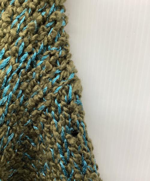 MAISON SPECIAL（メゾンスペシャル）MAISON SPECIAL (メゾンスペシャル) ウールミックスループプライムオーバークルーネックチャンキーニット グリーン サイズ:01の古着・服飾アイテム