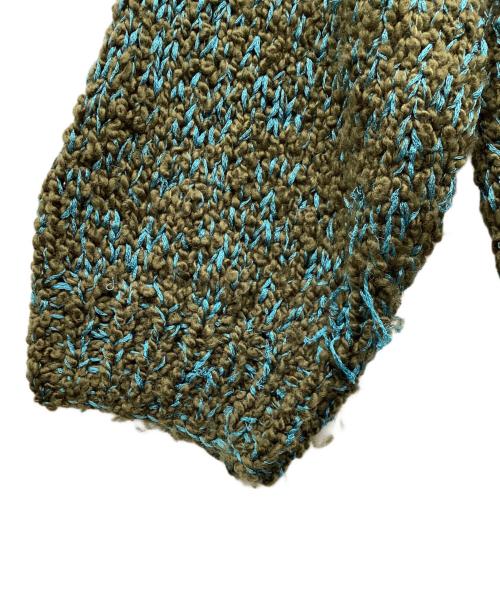 MAISON SPECIAL（メゾンスペシャル）MAISON SPECIAL (メゾンスペシャル) ウールミックスループプライムオーバークルーネックチャンキーニット グリーン サイズ:01の古着・服飾アイテム