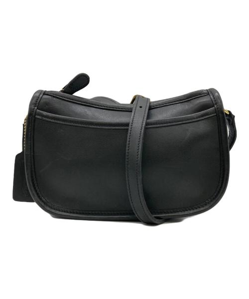 COACH（コーチ）COACH (コーチ) レザーショルダーバッグ ブラックの古着・服飾アイテム