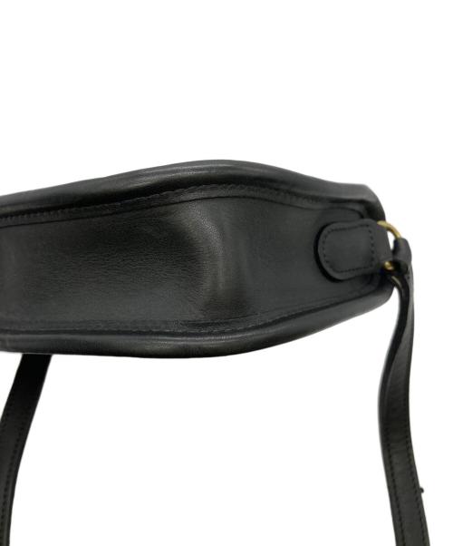 COACH（コーチ）COACH (コーチ) レザーショルダーバッグ ブラックの古着・服飾アイテム