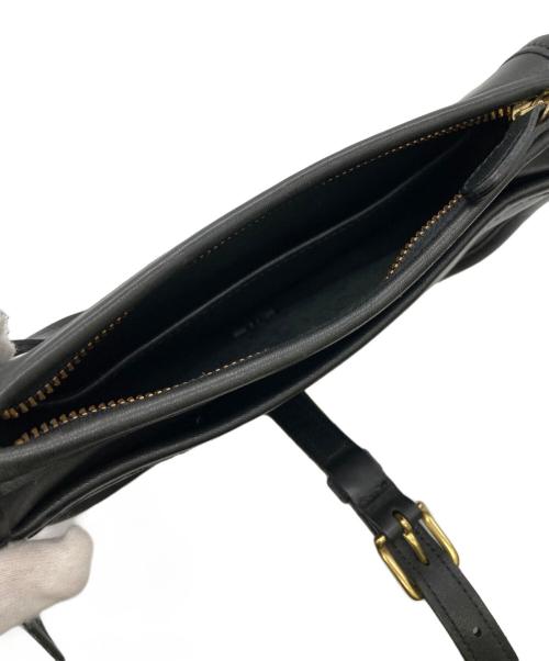 COACH（コーチ）COACH (コーチ) レザーショルダーバッグ ブラックの古着・服飾アイテム