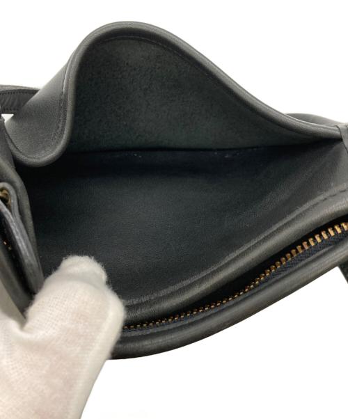 COACH（コーチ）COACH (コーチ) レザーショルダーバッグ ブラックの古着・服飾アイテム