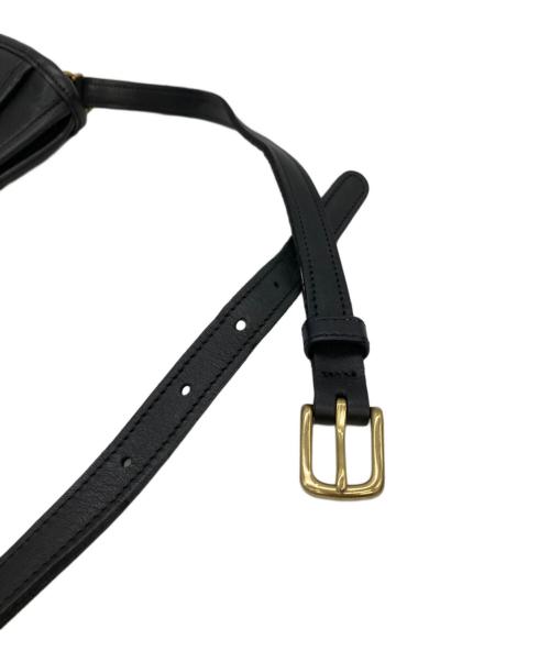 COACH（コーチ）COACH (コーチ) レザーショルダーバッグ ブラックの古着・服飾アイテム