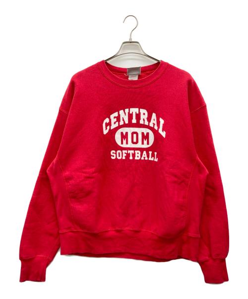 LEE（リー）LEE (リー) 三段中抜きカプセルプリントスウェット レッド サイズ:XLの古着・服飾アイテム