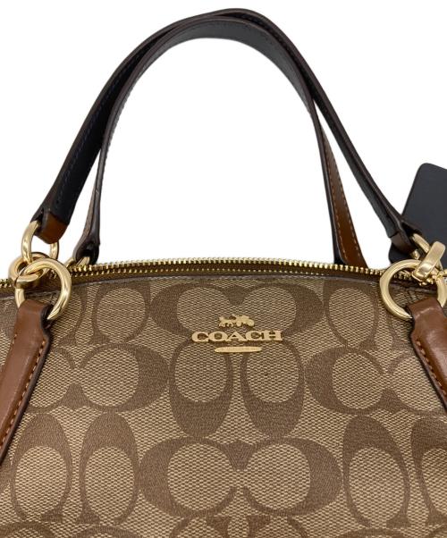 COACH（コーチ）COACH (コーチ) 2WAYバッグ シグネチャー ベージュの古着・服飾アイテム