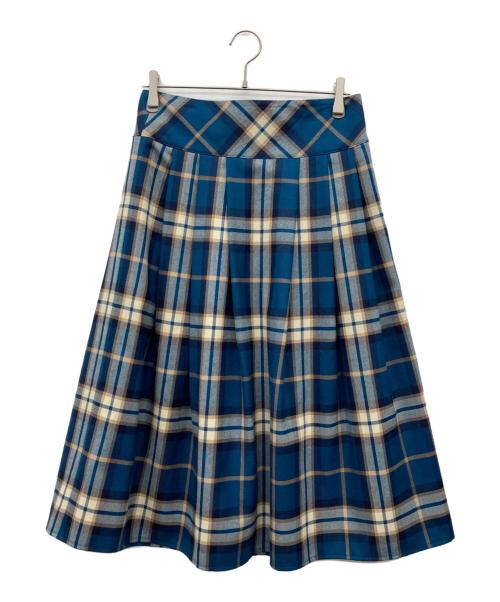 O'NEIL OF DUBLIN（オニールオブダブリン）O'NEIL OF DUBLIN (オニールオブダブリン) 巻きチェックスカート ネイビー サイズ:US8の古着・服飾アイテム