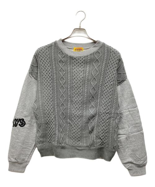 Hysteric Glamour（ヒステリックグラマー）Hysteric Glamour (ヒステリックグラマー) ドッキングスウェット グレー サイズ:FREEの古着・服飾アイテム