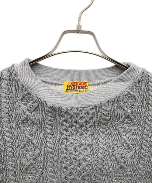 Hysteric Glamour（ヒステリックグラマー）Hysteric Glamour (ヒステリックグラマー) ドッキングスウェット グレー サイズ:FREEの古着・服飾アイテム