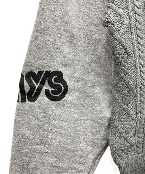 Hysteric Glamour（ヒステリックグラマー）Hysteric Glamour (ヒステリックグラマー) ドッキングスウェット グレー サイズ:FREEの古着・服飾アイテム