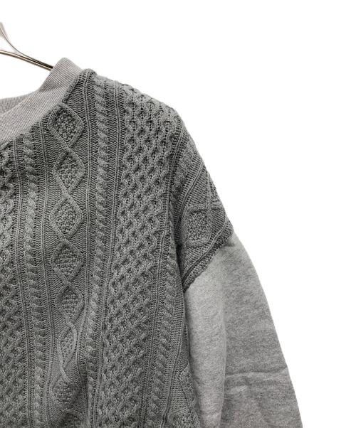 Hysteric Glamour（ヒステリックグラマー）Hysteric Glamour (ヒステリックグラマー) ドッキングスウェット グレー サイズ:FREEの古着・服飾アイテム