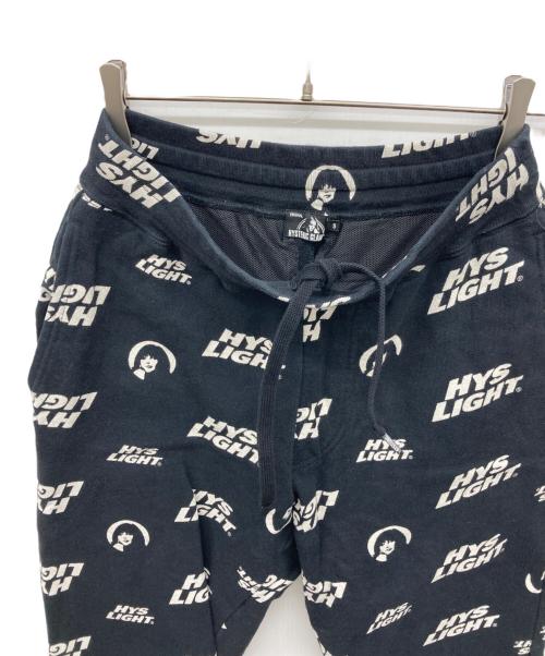 Hysteric Glamour（ヒステリックグラマー）Hysteric Glamour (ヒステリックグラマー) HYS LIGHT総柄スウェットパンツ ブラック サイズ:Sの古着・服飾アイテム